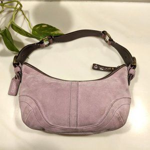 Authentic Coach Mini Hobo, lavender suede #C04S-96
